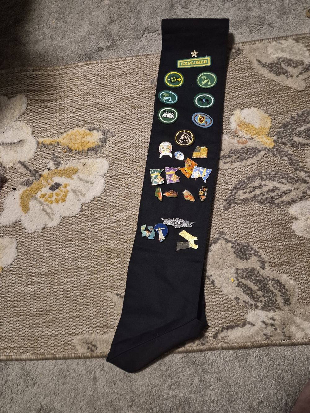 SDA Pathfinder Sash with 2004 Faith on Fire Camporee Trading Pins Lot